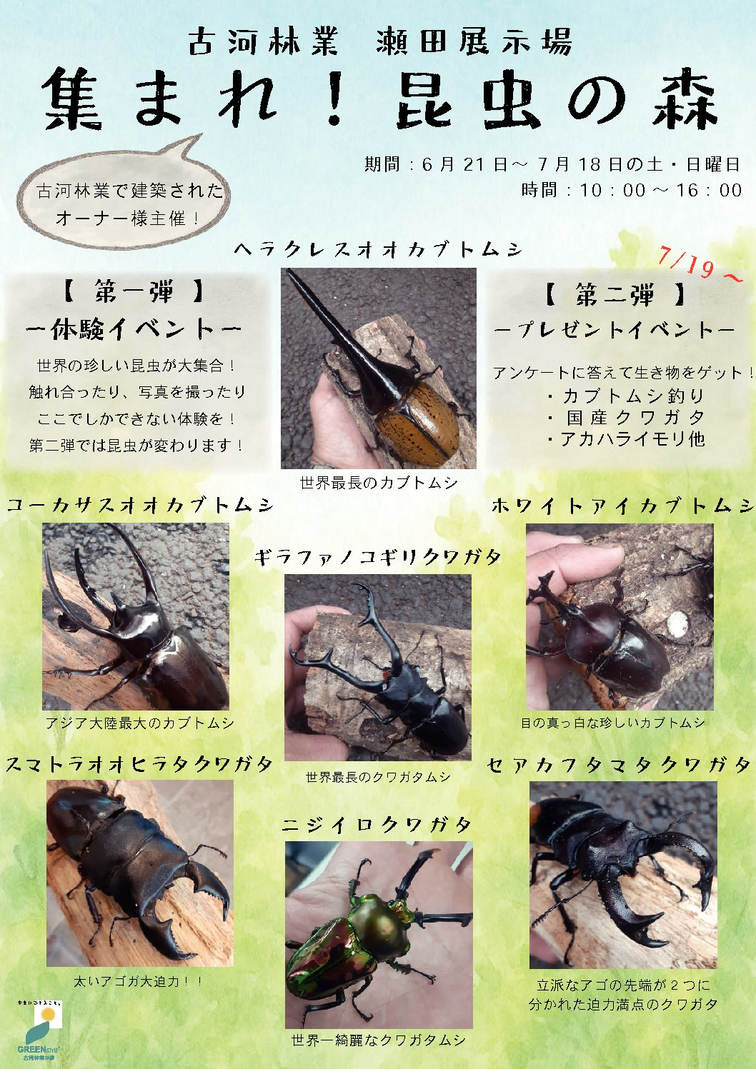 🌿夏限定！ご家族で楽しめる【世界の昆虫ふれあいイベント】開催中🌿【瀬田】