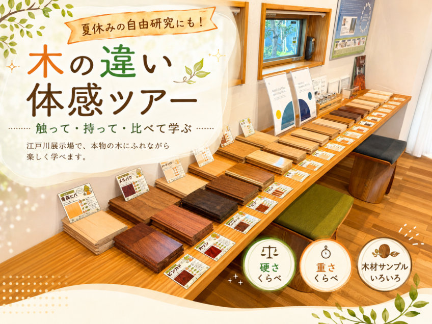 木を知ることから、住まいを考える。江戸川展示場で学ぶ「木材の個性」